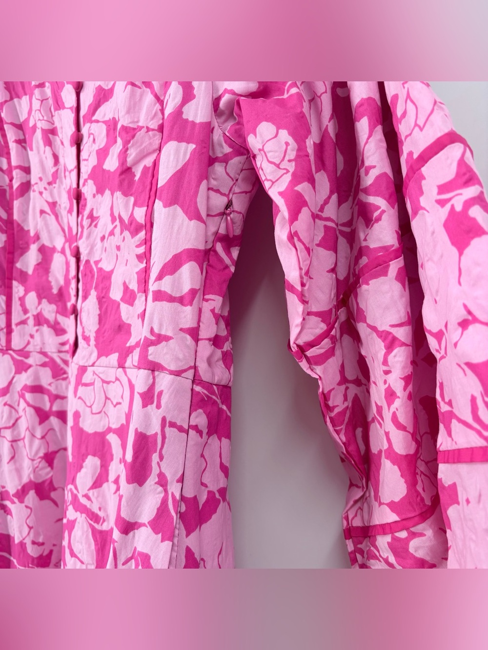 Hyacinth House Pink Textured Floral Hillsborough Midi Dress - Picture 12 of 16